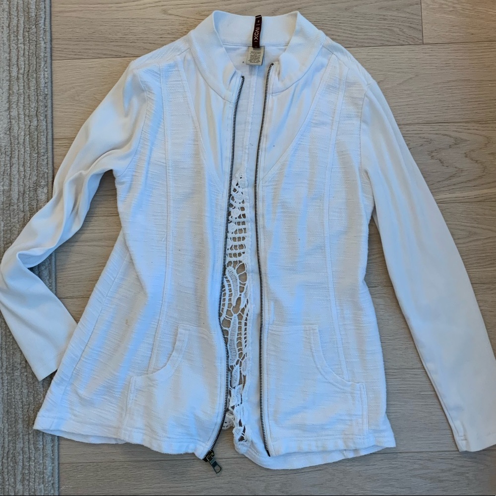 Jacket with embellished back